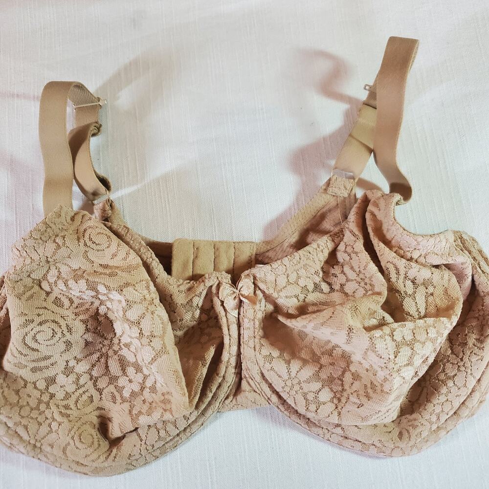 Wacoal Womens Bra Size 38DDD Beige Nude Basic Beauty Underwire Full Coverage